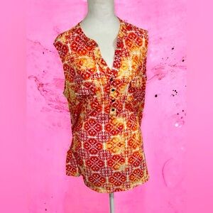 Cocomo Woman Orange and Yellow Blouse. Sz 2X. Gently used. Great Condition.